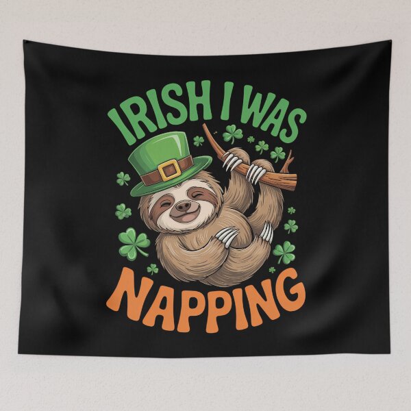 Item preview, Irish I Was Napping Sloth St Patricks Day designed and sold by cosmicncozyS.