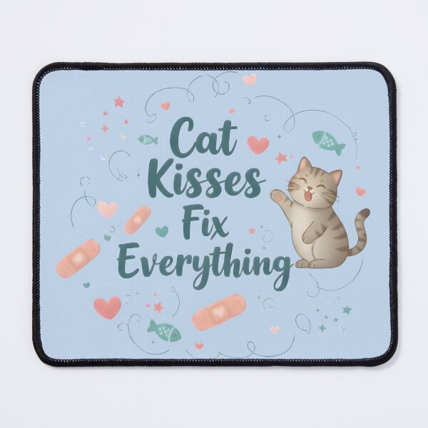 Item preview, Cat Kisses Fix Everything Art designed and sold by PawJoyParents.