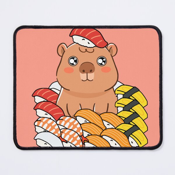 Item preview, Sushi King Capybara - Cute Japanese Food Illustration designed and sold by Kanniax.