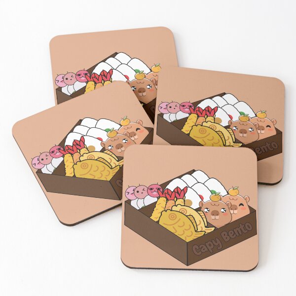 Item preview, Cute Kawaii Capybara Bento Box - Japanese Food Lover Sticker designed and sold by Kanniax.