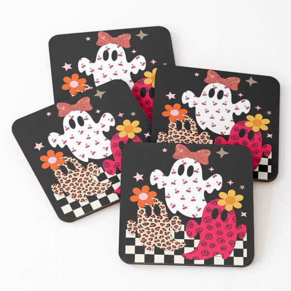 Item preview, Leopard Checker Spooky Sweatshirt, Halloween Ghost Neon designed and sold by BlueCreator-inc.