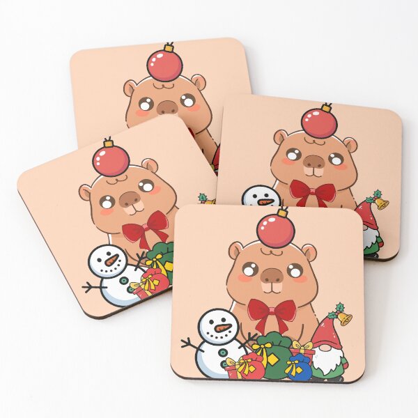 Item preview, Kawaii Christmas Capybara - Festive Gifts and Gnome designed and sold by Kanniax.