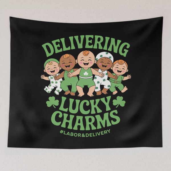 Item preview, Labor Delivery Lucky Nurse Shamrock St Patrick_s Day designed and sold by cosmicncozyS.