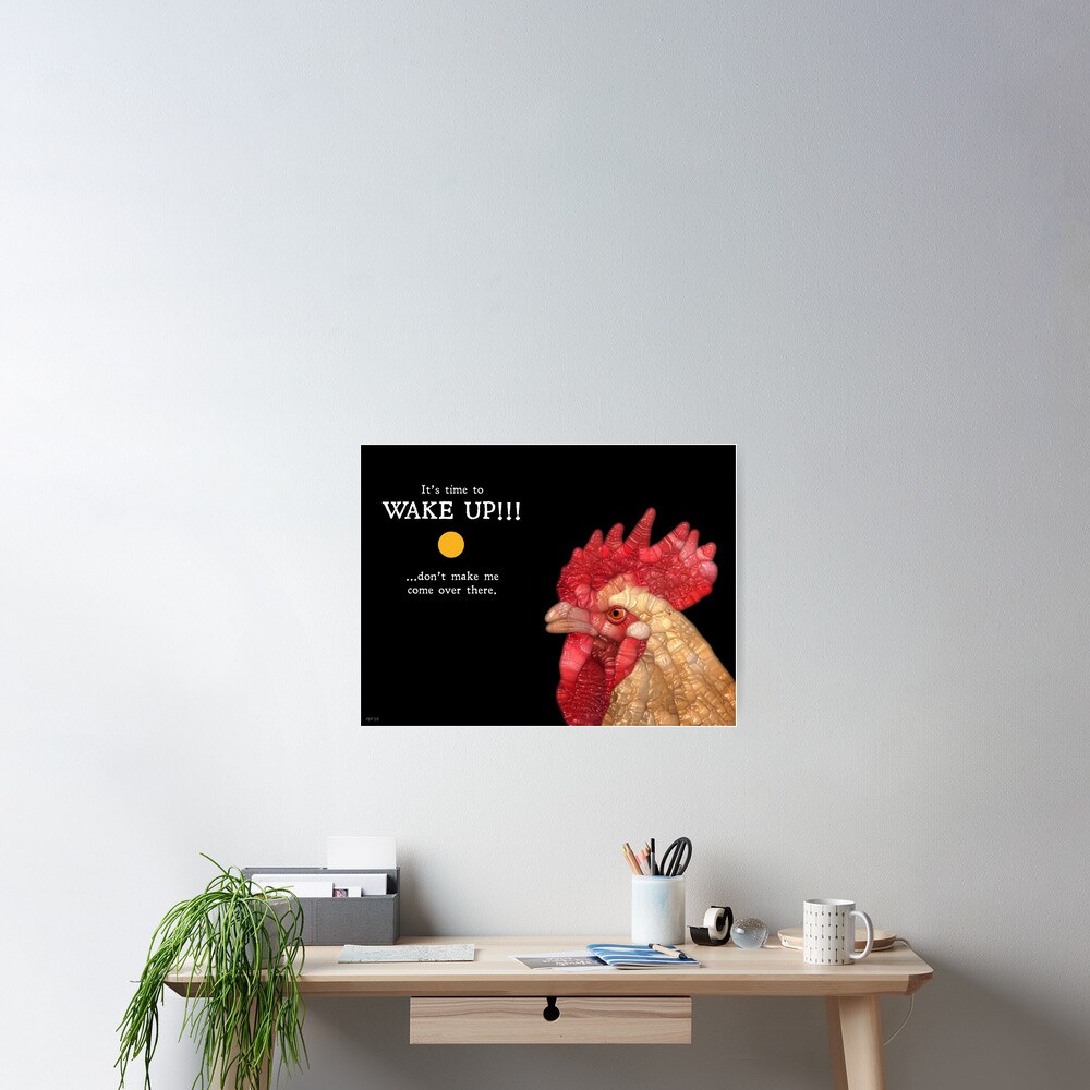 Rooster In The Morning Poster