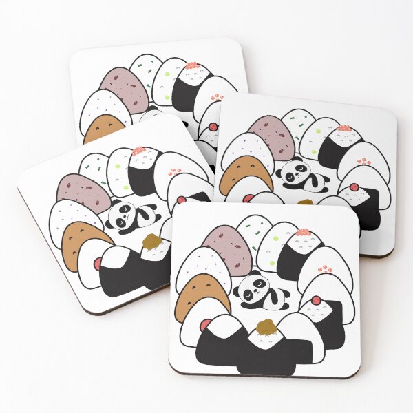 Item preview, Cute Sleeping Panda in Onigiri Rice Ball Pile designed and sold by Kanniax.