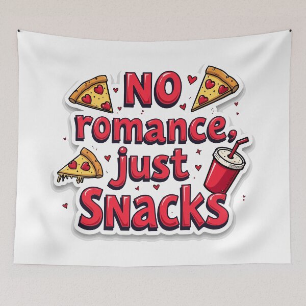 Item preview, No Romance Just Snacks - Funny Fast Food Lover Pizza & Soda Sticker Design designed and sold by Design-Pro-21.