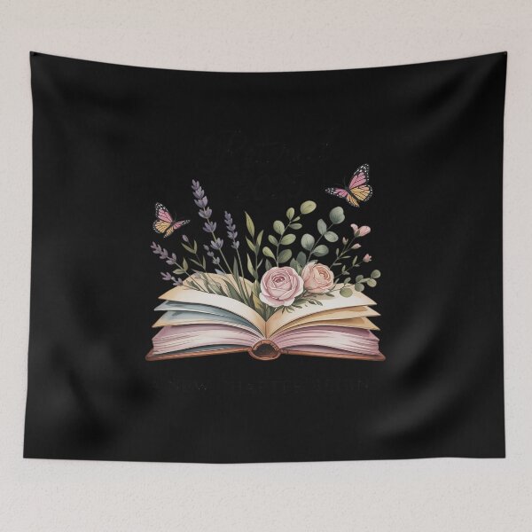 Item preview, floral book a new chapter begins retired retirement teacher  designed and sold by VerseFarm.