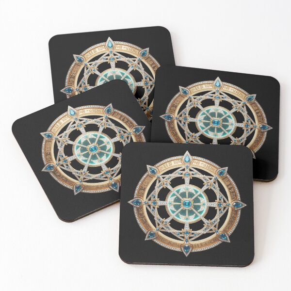 Item preview, Ancient Golden Arcane Relic | Mystical Celestial Compass Fantasy Wall Art designed and sold by MonaRose_Art.