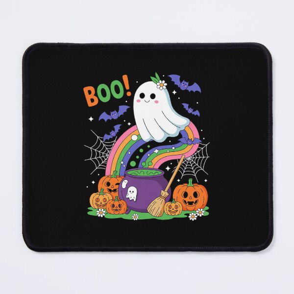 Item preview, Boo Colorful Rainbow Horror Carved Pumpkin Halloween Ghost copy designed and sold by RsFilsingerArt.