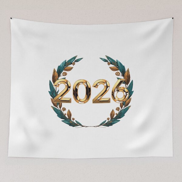 Item preview, 2026 New Year Bio-Digital Bloom - Futuristic Teal & Liquid Chrome Aesthetic designed and sold by sa-prints.