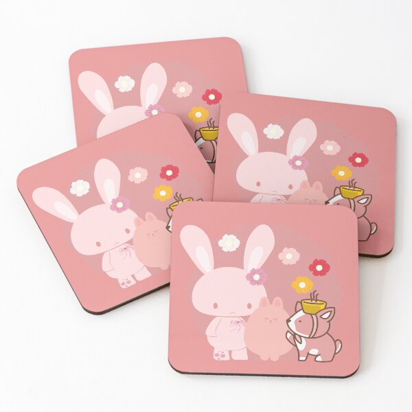 Item preview, Cute Pastel Pink Rabbit and Fawn designed and sold by Kanniax.
