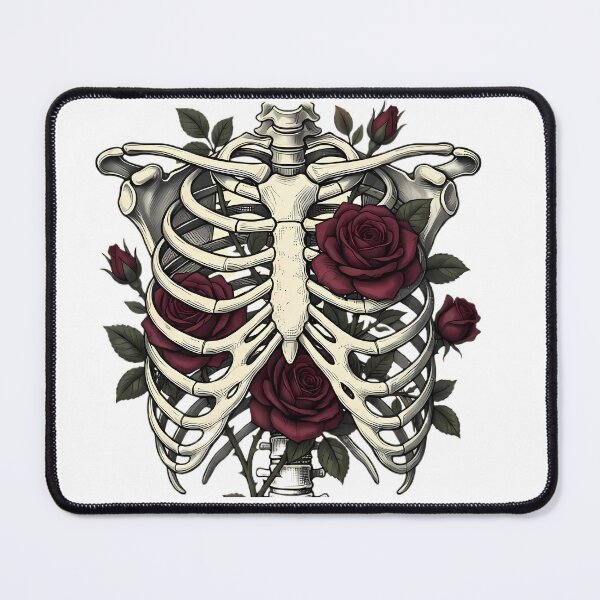 Item preview, Floral Rib Cage - Vintage Anatomy & Roses designed and sold by MYF Digital Design .
