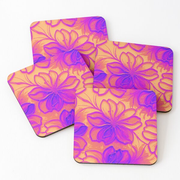 Item preview, Electric Bloom: Neon Psychedelic Floral Pattern designed and sold by JillyJ05.