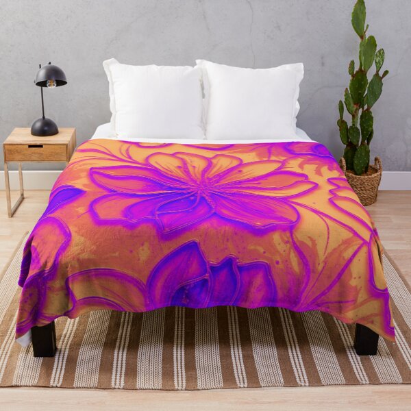 Item preview, Electric Bloom: Neon Psychedelic Floral Pattern designed and sold by JillyJ05.