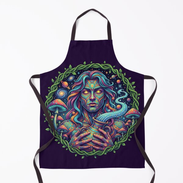 Item preview, Zodiac sign Art Print - Psychedelic male Aquarius designed and sold by Mindwork Creative Arts.