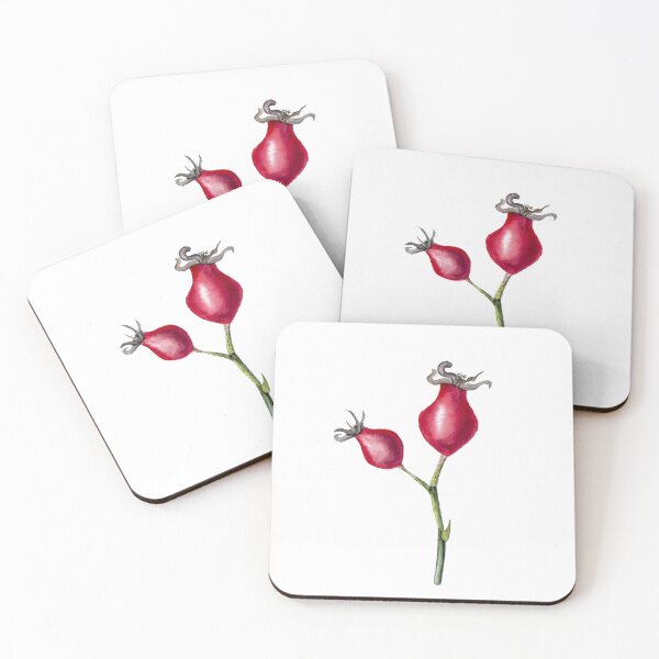 Item preview, Two Rose Hips – Watercolour Botanical Illustration designed and sold by lippostcard.