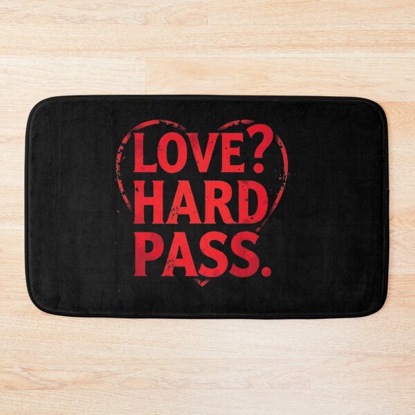 Item preview, Love Hard Pass Anti Valentine - Sarcastic Single Life Distressed Red Heart designed and sold by Design-Pro-21.