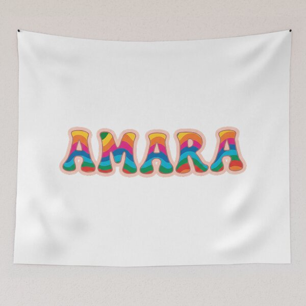 Item preview, ❤️ Amara Personalized Name Wavy Retro Shirt, Coffee Mug, Sticker Gift designed and sold by HelixPedia.