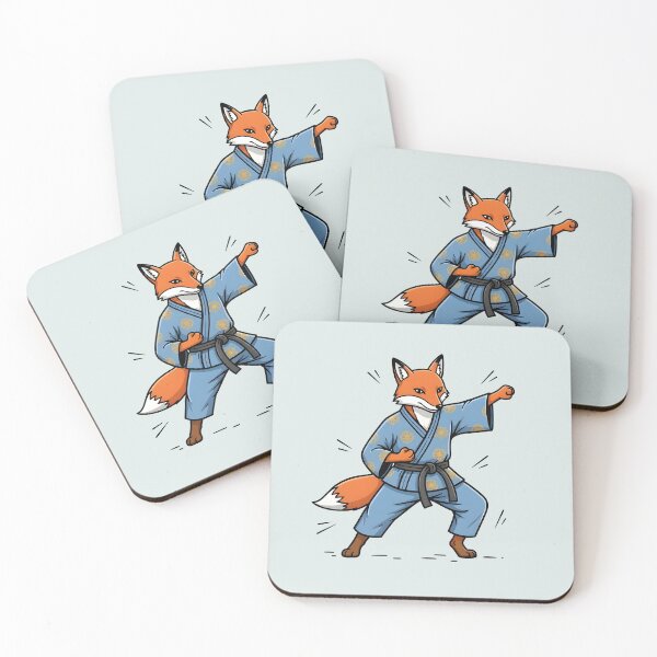 Item preview, Karate fox designed and sold by PrintLabStudio.