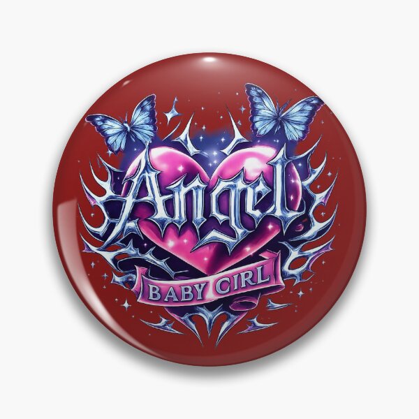 Item preview, Angel Baby Girl Y2K Chrome Heart Cyber Sigilism Butterfly Design designed and sold by TheRaiShop.