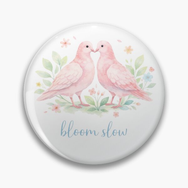 Item preview, Bloom Slow Love Birds T-Shirt | Pastel Floral Cute Aesthetic Art designed and sold by KDesignCrafts.