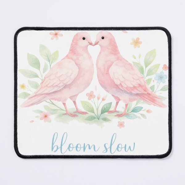 Item preview, Bloom Slow Love Birds T-Shirt | Pastel Floral Cute Aesthetic Art designed and sold by KDesignCrafts.