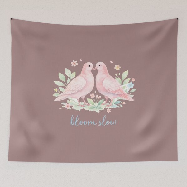 Item preview, Bloom Slow Love Birds T-Shirt | Pastel Floral Cute Aesthetic Art designed and sold by KDesignCrafts.