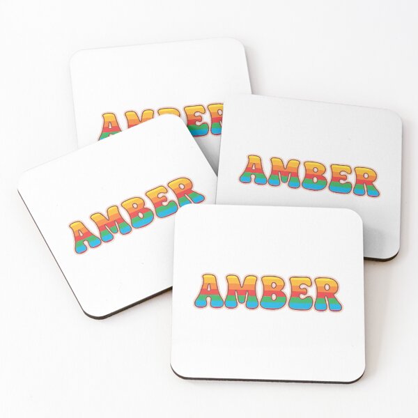 Item preview, ❤️ Amber Personalized Name Wavy Retro Shirt, Coffee Mug, Sticker Gift designed and sold by HelixPedia.