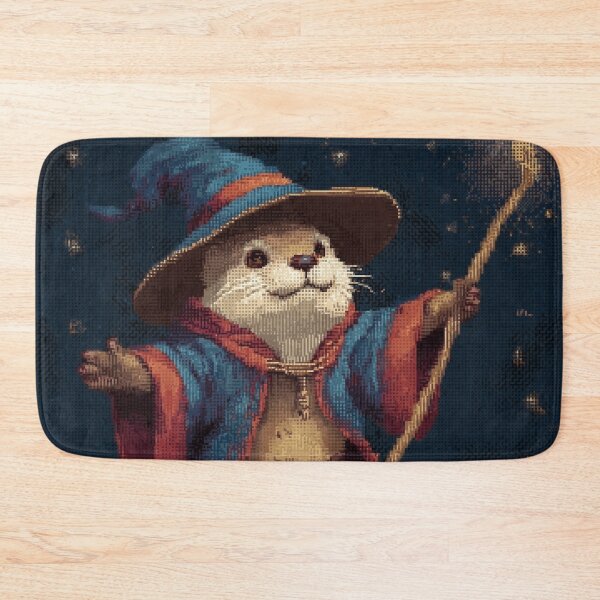 Item preview, Otter Wizard Pixel Art designed and sold by Kaos-Bit.
