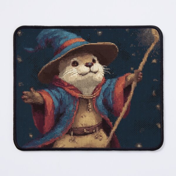 Item preview, Otter Wizard Pixel Art designed and sold by Kaos-Bit.