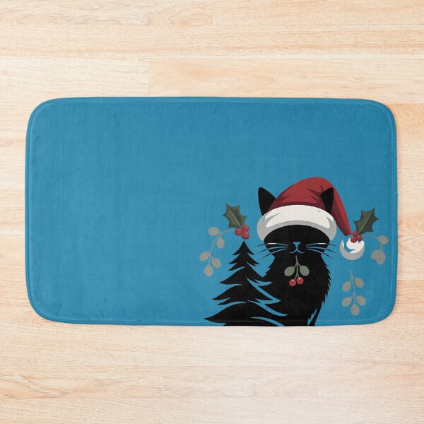 Item preview, Mystical Black Christmas Cat with Holiday Swirl Tail designed and sold by NovaDigitalArt45.