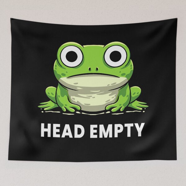 Item preview, Head Empty Frog – No Thoughts Just Vibes designed and sold by Kewessthetic.
