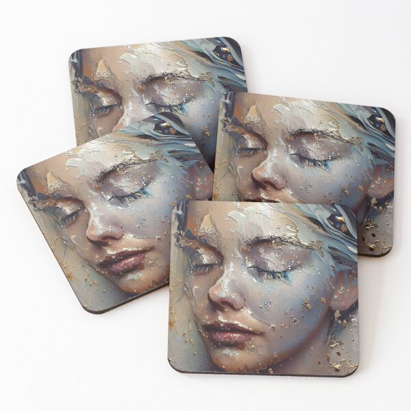 Item preview, Veiled Emotions - 8 – Abstract Portrait of Hidden Feelings designed and sold by Okmanoo.