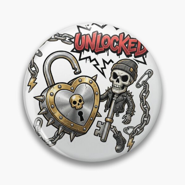 Item preview, Unlocked My Heart - Punk Lock and Key Sticker designed and sold by GemajoStudio.