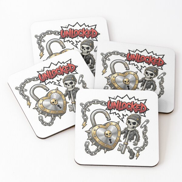 Item preview, Unlocked My Heart - Punk Lock and Key Sticker designed and sold by GemajoStudio.