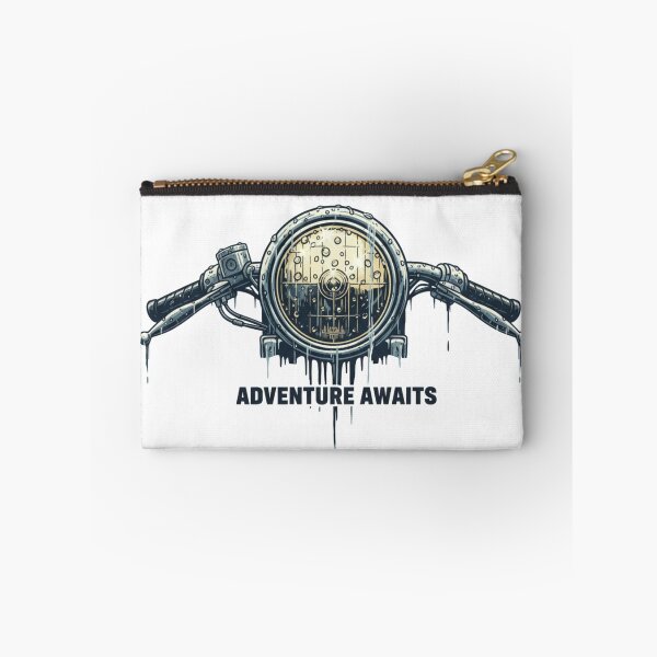 Item preview, Vintage Adventure Awaits: Drenched Retro Motorcycle Art designed and sold by MartinxMarie.