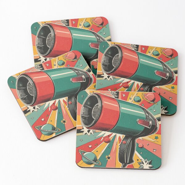Item preview, Cosmic Blowout: Retro-Futuristic Hair Dryer in Galactic Style designed and sold by ForeverPrintsOK.