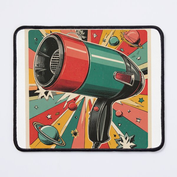 Item preview, Cosmic Blowout: Retro-Futuristic Hair Dryer in Galactic Style designed and sold by ForeverPrintsOK.