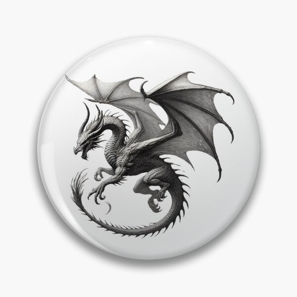 Item preview, Powerful Silver Dragon Fantasy Art designed and sold by lopatowski ART.