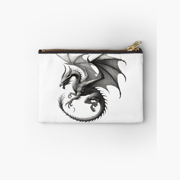 Item preview, Powerful Silver Dragon Fantasy Art designed and sold by lopatowski ART.