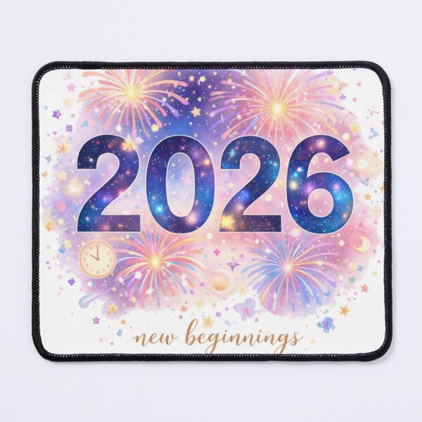 Item preview, 2026 New Beginnings T-Shirt | Colorful Fireworks New Year Art Tee designed and sold by KDesignCrafts.