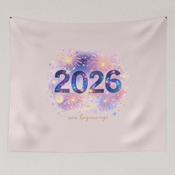 Item preview, 2026 New Beginnings T-Shirt | Colorful Fireworks New Year Art Tee designed and sold by KDesignCrafts.