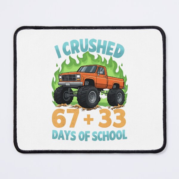 Item preview, I Crushed 67 + 33 Days of School Monster Truck Boys T-Shirt designed and sold by YYoYY.