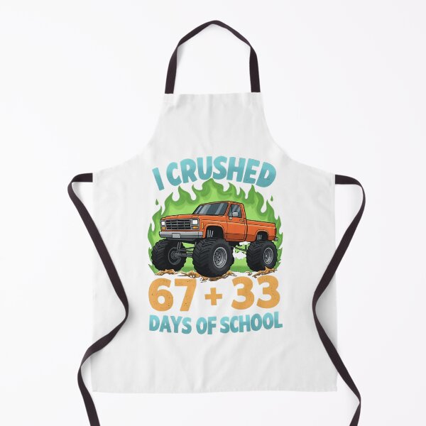 Item preview, I Crushed 67 + 33 Days of School Monster Truck Boys T-Shirt designed and sold by YYoYY.