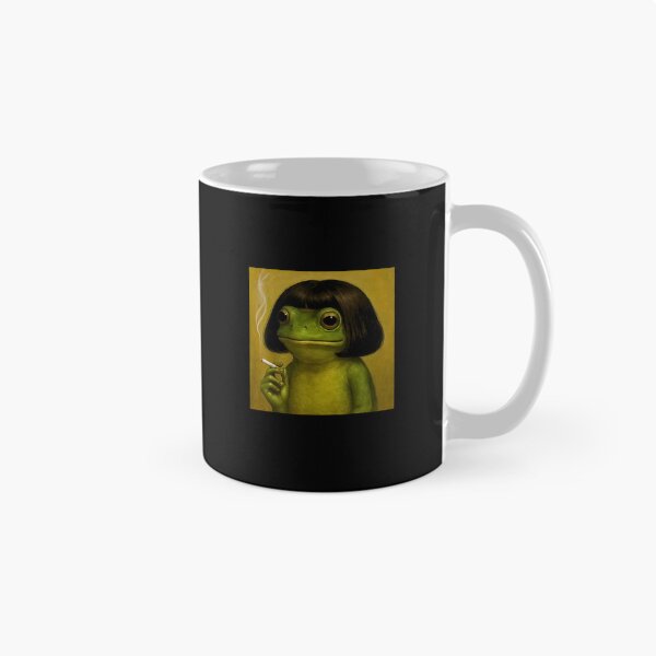 Item preview, funny frog girl bob hair meme art designed and sold by FerminVigo.