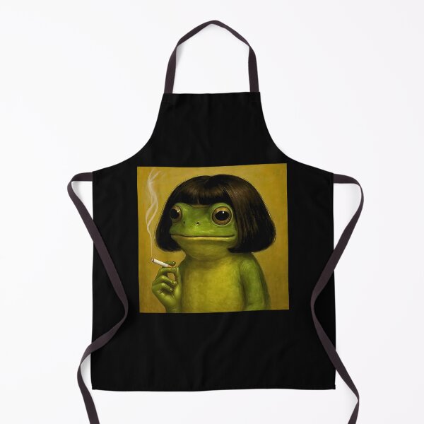Item preview, funny frog girl bob hair meme art designed and sold by FerminVigo.