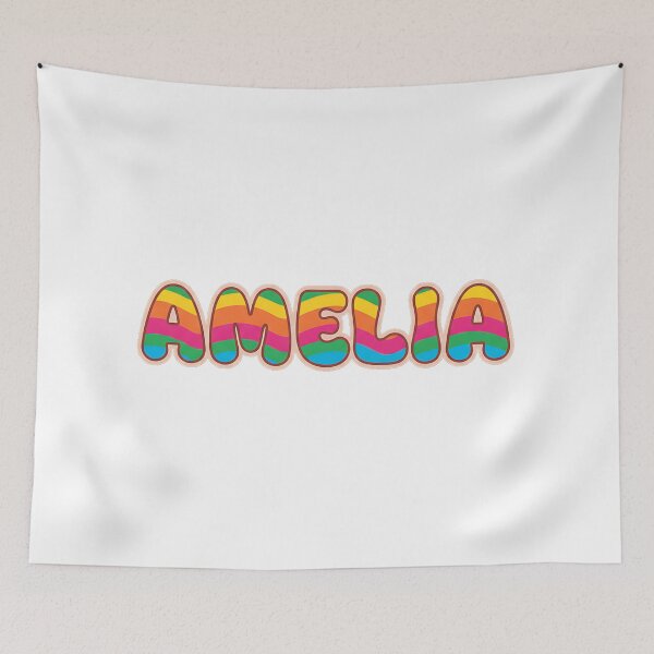Item preview, ❤️ Amelia Personalized Name Wavy Retro Shirt, Coffee Mug, Sticker Gift designed and sold by HelixPedia.