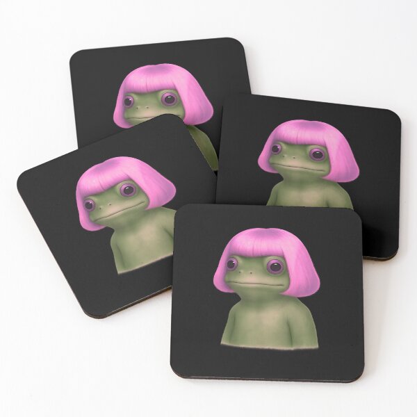 Item preview, funny frog girl bob hair meme art designed and sold by FerminVigo.