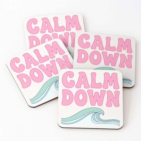 Item preview, Calm Down Wave Typography Illustration designed and sold by nuel-art.