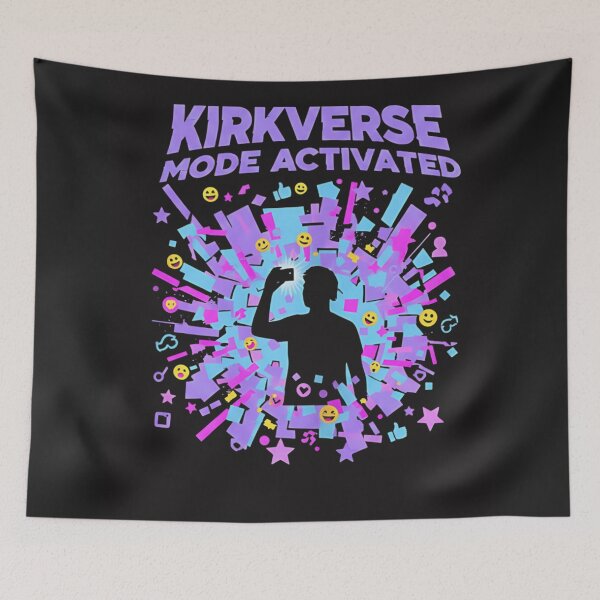 Item preview, Kirkverse Mode Activated Shirt – Glitch Meme Fan Aesthetic Neon Graphic T-Shirt designed and sold by ZyxDes.